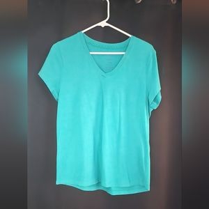 Faded Glory Women's  Short Sleeve Green Tee. Size XL Used